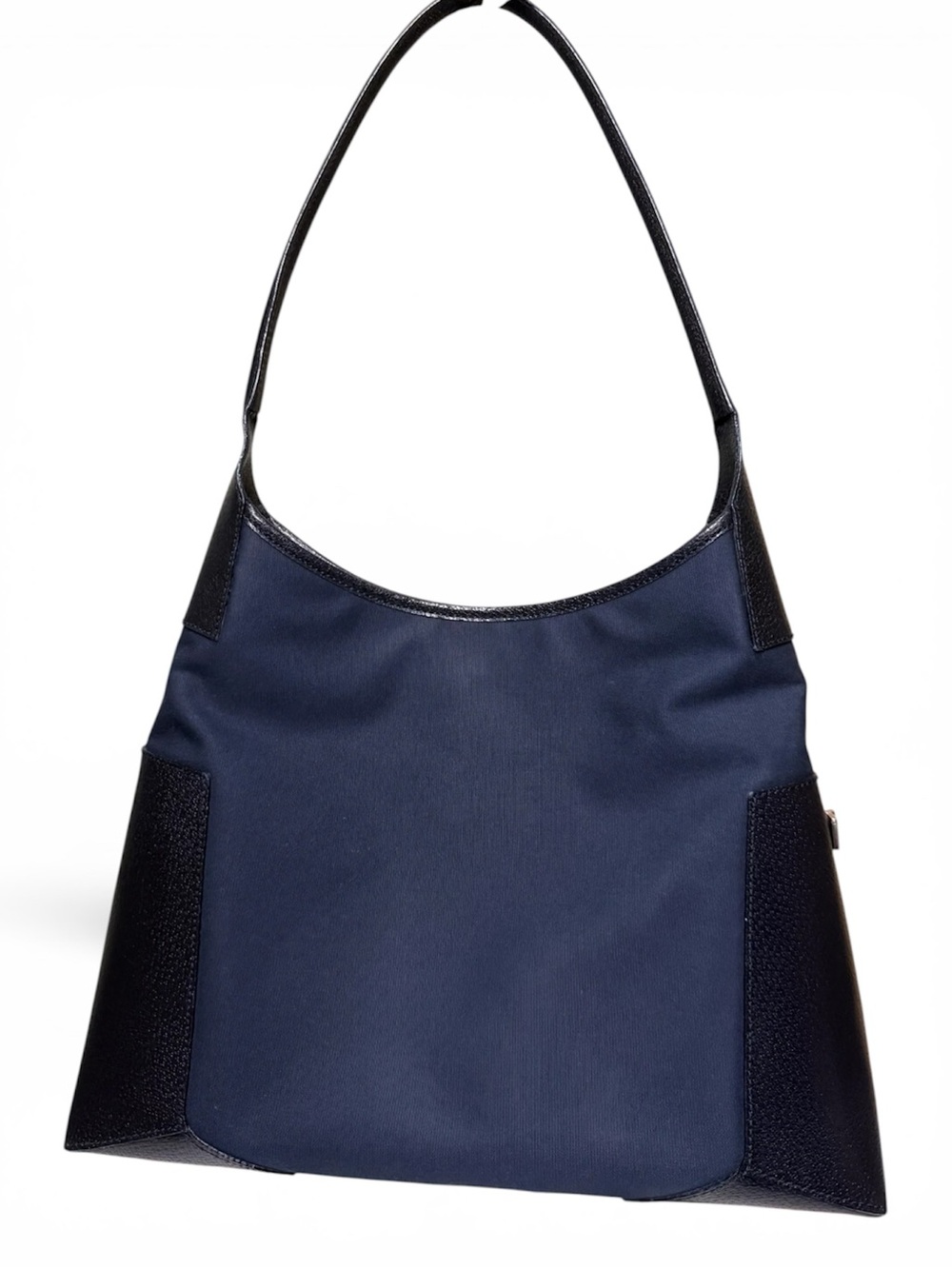 Salvatore Ferragamo Nero Cinghiale nylon and leather shoulder bag